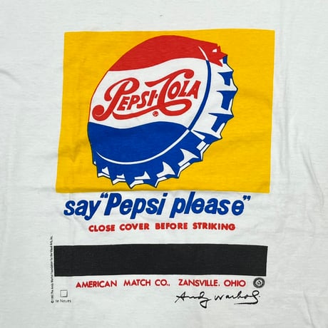 Andy Warhol PEPSI say "Pepsi please" WHITE XL 5141