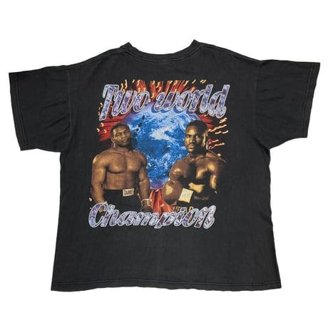 MIKE TYSON vs EVANDER HOLYFIELD TWO WORLD CHAMPION RAP DESIGN BAY CLUB XXL 8438