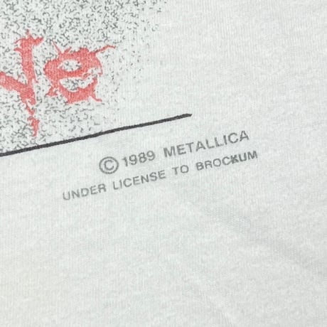 METALLICA PUSHEAD ONE 1989 EURO WHITE UNDER LICENSE TO BROCKUM FITS XL 5499