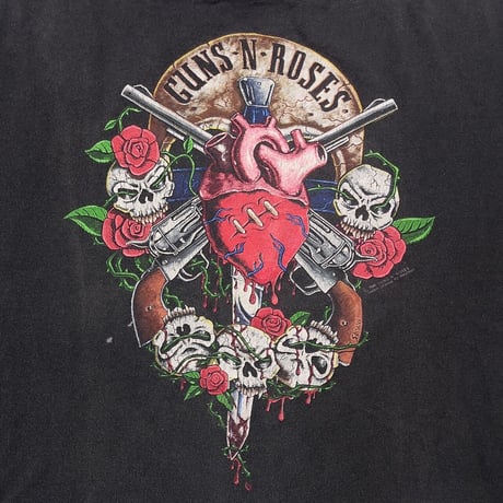 GUNS N' ROSES 1990 SKULL HEART GUN G N'R BROCKUM XL 5287