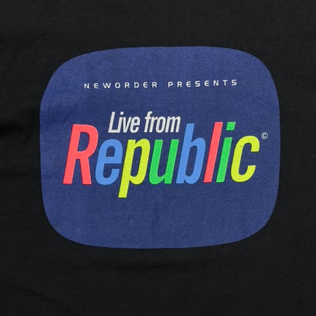 NEW ORDER LIVE FROM REPUBLIC FRUIT OF THE LOOM XL 7858
