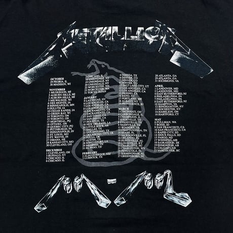 METALLICA 1991 - 1992 TOUR MEMBER 4 FACES METALLICA TAG LARGE 7957