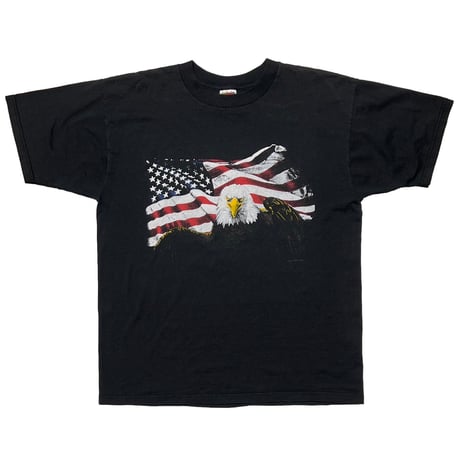 HARLEY DAVIDSON AMERICAN FLAG & EAGLE BACK RIDE TO LIVE FRUIT OF THE LOOM 0734