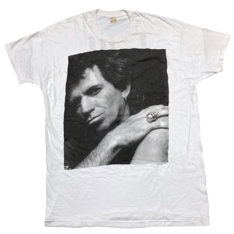 Keith Richards TOUR 1988 PORTRAIT TEE WHITE SCREEN STARS XXXL 9039