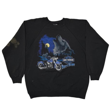 HARLEY DAVIDSON 1997 SURVIVOR WOLF CEMENT CITY CREWNECK SWEAT HANES XL 1812
