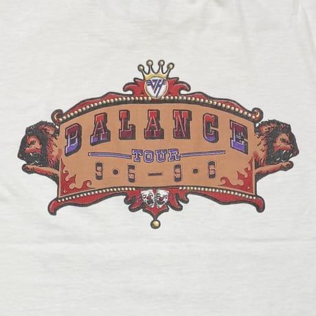 VAN HALEN 1995 BALANCE TOUR CLOWN WHITE FRUIT OF THE LOOM LARGE 0484