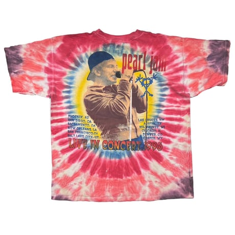 PEARL JAM WORLD TOUR 1995 TIE DYE adidas TAG XL 3181