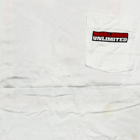 Marlboro UNLIMITED PIPESTONE PASS POCKET TEE WHITE FRUIT OF THE LOOM XL 7299