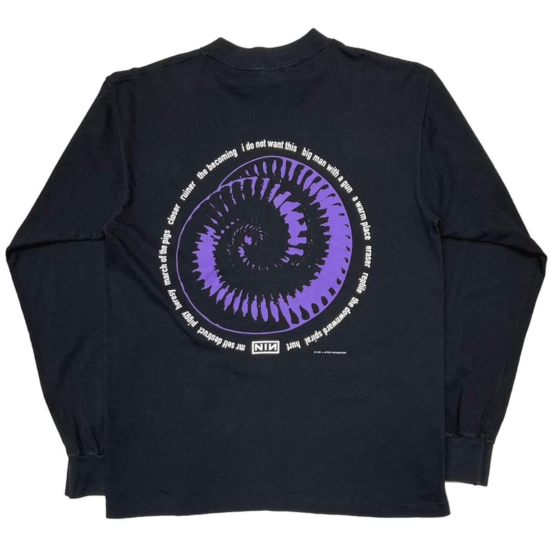 NINE INCH NAILS DOWNWARD SPIRAL LS NIN BOX LOGO
