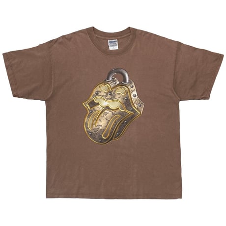 THE ROLLING STONES NO SECURITY TOUR 1999 PADLOCK TONGUE BROWN GILDAN XL 5495