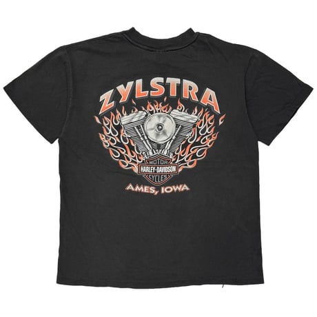 HARLEY DAVIDSON POCKET FLAME ZYTLSTRA IOWA BLACK LARGE 5454