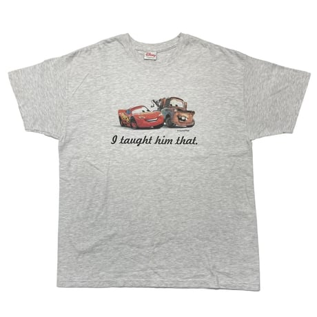 DISNEY VINTAGE CARS I TAUGHT HIM THAT TEE ASH GREY XL 6087