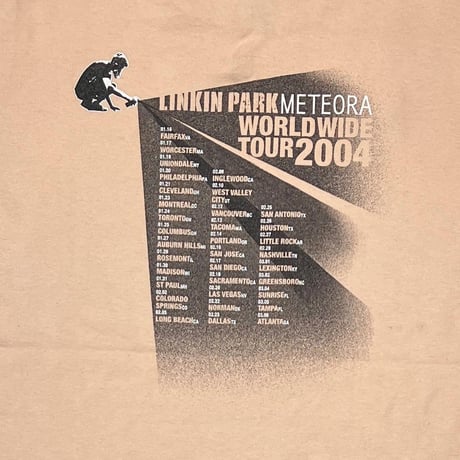 LINKIN PARK METEORA TOUR 2004 TAN BEIGE ALSTYLE LARGE 4211