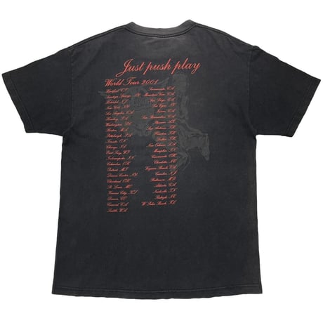 AERO SMITH JUST PUSH PLAY WORLD TOUR 2001 GIANT FITS LARGE 9012