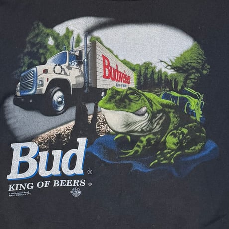Budweiser JUMP ON A BUD 1995 THIS BUD'S FOR YOU CREWNECK SWEAT BLACK XL 5233