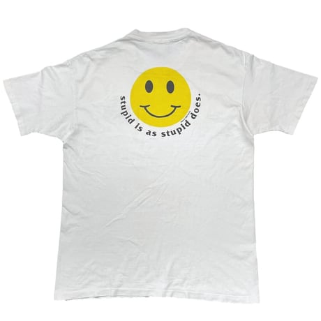 BUBBA GUMP SHRIMP CO. STUPID IS AS STUPID DOES SMILE WHITE FITS XL 4941