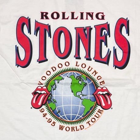 THE ROLLING STONES 1994-95 VOODOO LOUNGE WORLD TOUR WHITE BROCKUM LARGE 1587