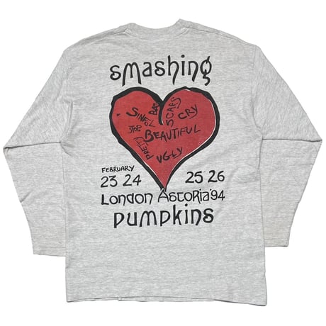THE SMASHING PUMPKINS LONDON ASCORIA 94 LS BOOTLEG  ASH GREY MEDIUM 8562