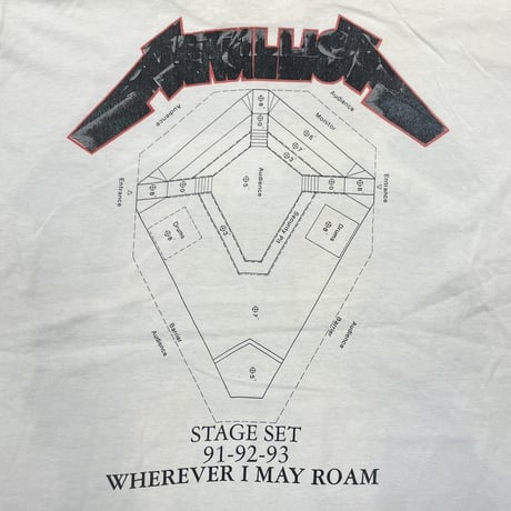METALLICA 1991 WHEREVER I MAY ROAM STAGE SET 91-92-93 XL 4326