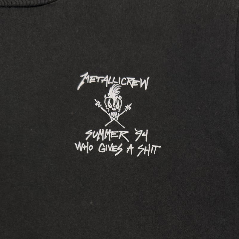 トップス LLICA SUMMER 1994 WHO GIVES A SHIT Vintage 1994 Metallica Summer Shit Tour T-Shirt – Mills