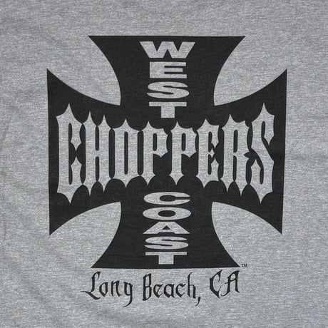 WEST COAST CHOPPERS IRON CROSS LS ASH GREY LARGE 8561