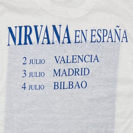 NIRVANA NEVERMIND EN ESPANA WHITE FITS LARGE 97093