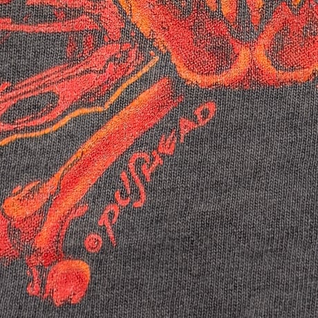 METALLICA PUSHEAD YING YANG REBEL SKULL FADED BLACK FITS LARGE 5772