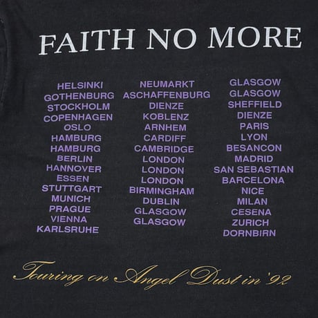 FAITH NO MORE TOURING ON ANGEL DUST 1992 EURO FITS LARGE 8562