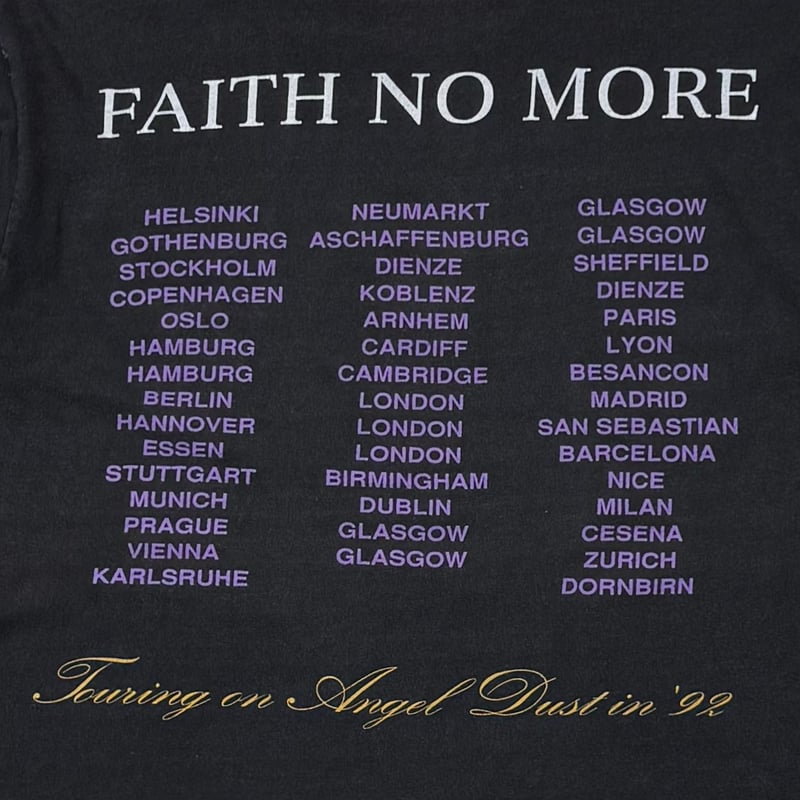 FAITH NO MORE TOURING ON ANGEL DUST 1992 EURO F
