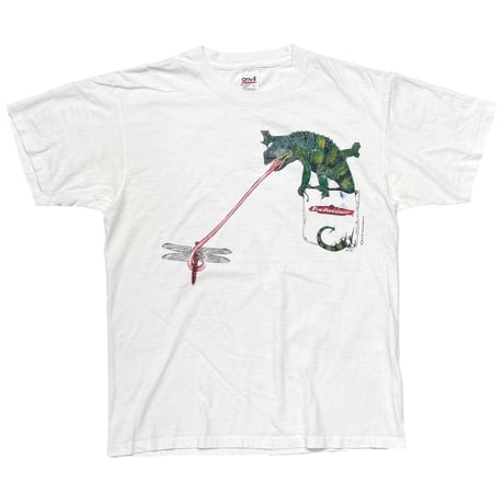 Budweiser 1997 LIZARD PRINTED POCKET WHITE anvil LARGE 2590