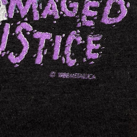 METALLICA PUSHEAD DAMAGED JUSTICE FITS L-XL 3486