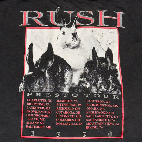 RUSH PRESTO TOUR 1990 FITS L-XL 8588