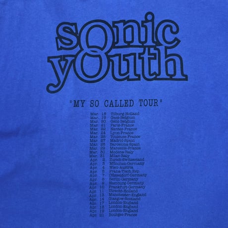 SONIC YOUTH WASHING MACHINE MY SO CALLED TOUR BLUE SCREEN STARS XL 4217