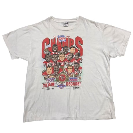 SUPER BOWL 1989 SAN FRANCISCO 49ERS CHAMP TEE WHITE ANVIL XL 9175