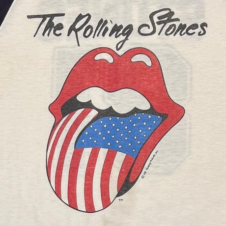 THE ROLLING STONES 1981 AMERICAN TONGUE RAGLAN ANVIL XL 1064