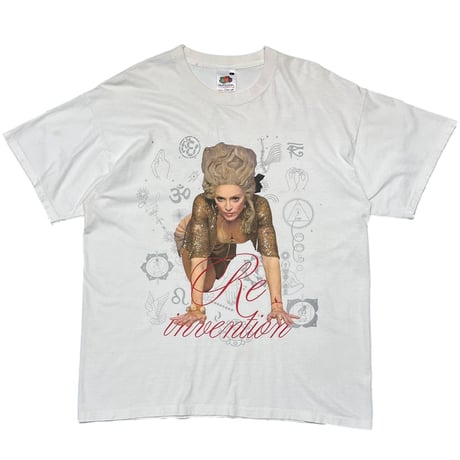 MADONNA RE INVENTION WORLD TOUR 2004 WHITE FRUIT OF THE LOOM LARGE 5176