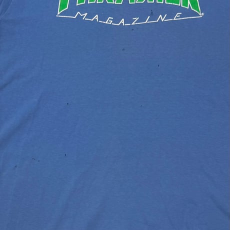 THRASHER MAGAZINE LOGO BLUE HANES FITS LARGE 2743