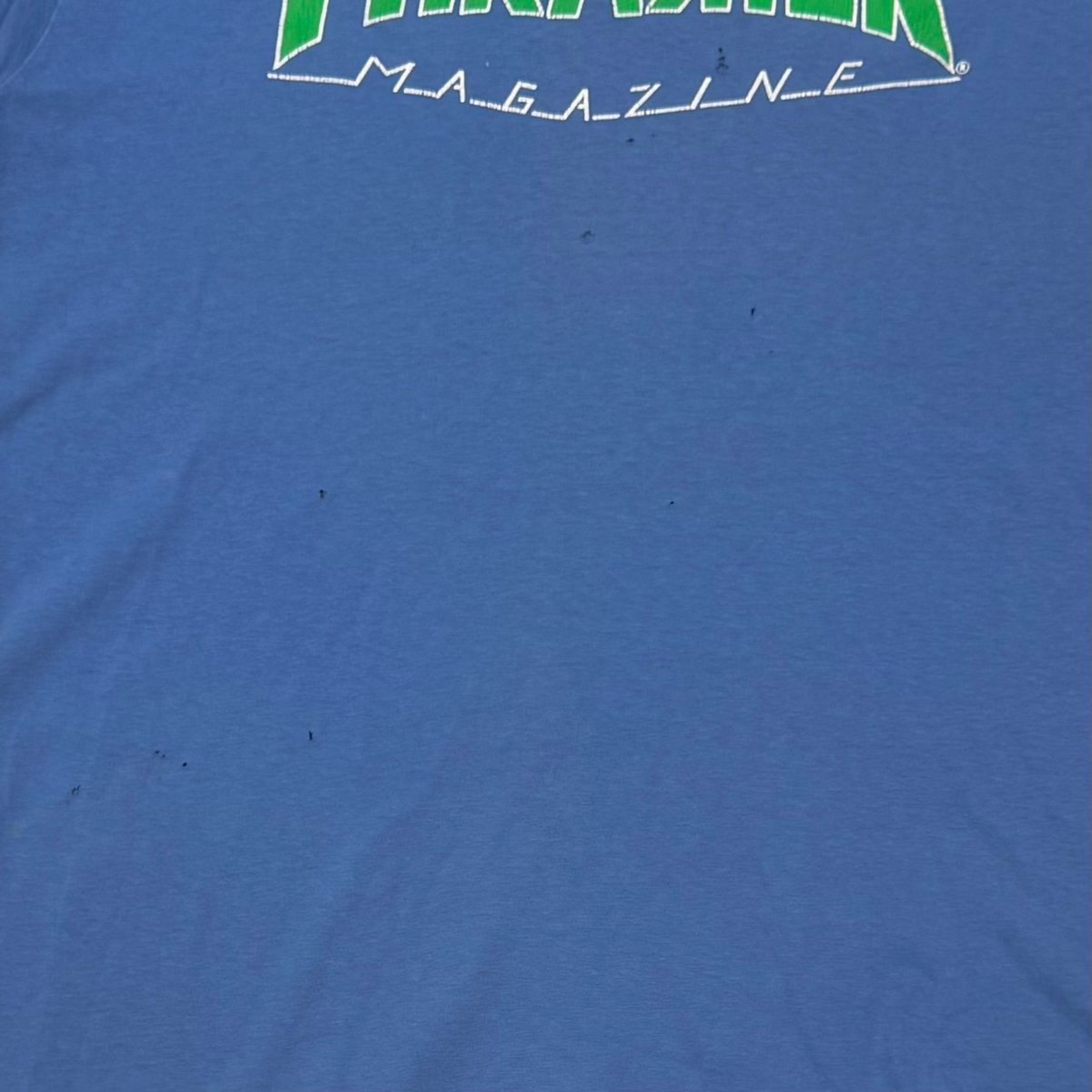 ヘインズ　US製　スラッシャー THRASHER MAGAZINE LOGO BLUE HANES FITS LARGE 27