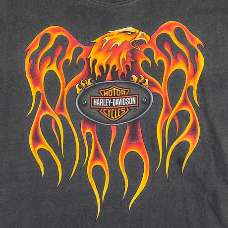 HARLEY DAVIDSON 2000 FLAME EAGLE LS SANTA CRUZ HANES LARGE 2253