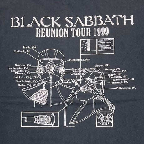 BLACK SABBATH REUNION TOUR 1999 FITS XL 5393