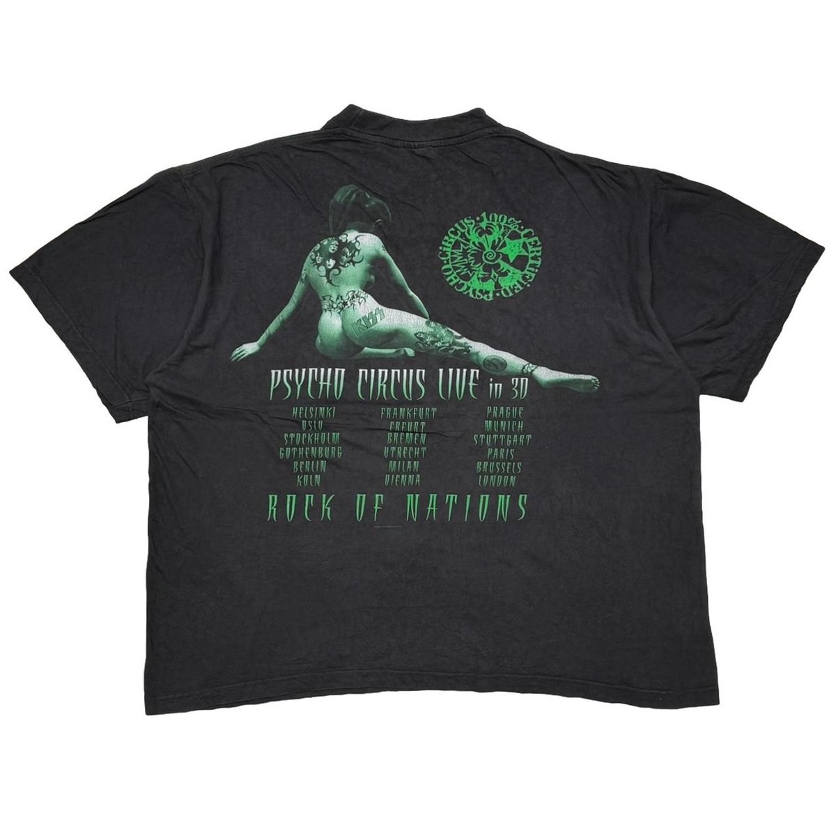 KISS PSYCHO CIRCUS LIVE IN 3D GREEN HIP BG XL 3