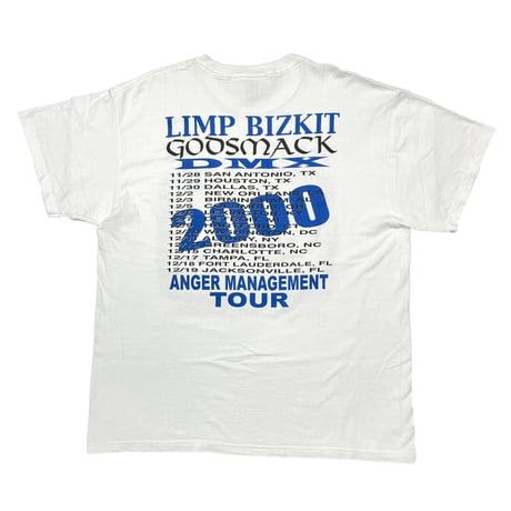 LIMP BIZKIT CHOCOLATE STARFISH AND THE DOT DOG FLAVORED WATER TEE WHITE  FRUIT OF THE LOOM XL 0011