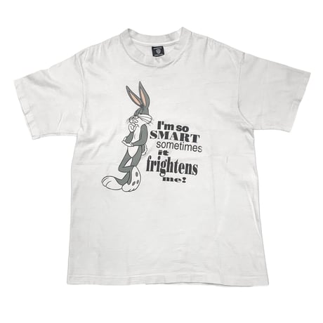 LOONEY TUNES BUGS BUNNY I'M SO SMART TEE WHITE FITS XL 5427