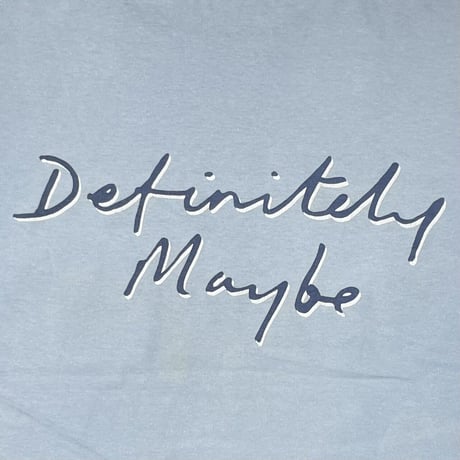 OASIS DEFINITELY MAYBE LIGHT BLUE HANES LARGE 6280