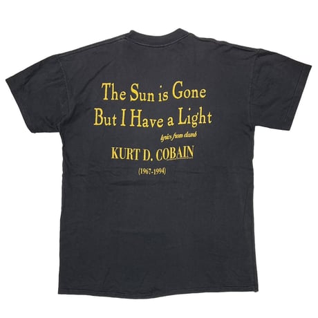 NIRVANA KURT COBAIN MEMORIAL SUN IS GONE TULTEX XL 8011