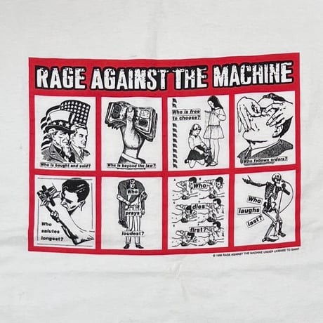 RAGE AGAINST THE MACHINE BURBARA KRUGER WHITE GIANT XL 8643