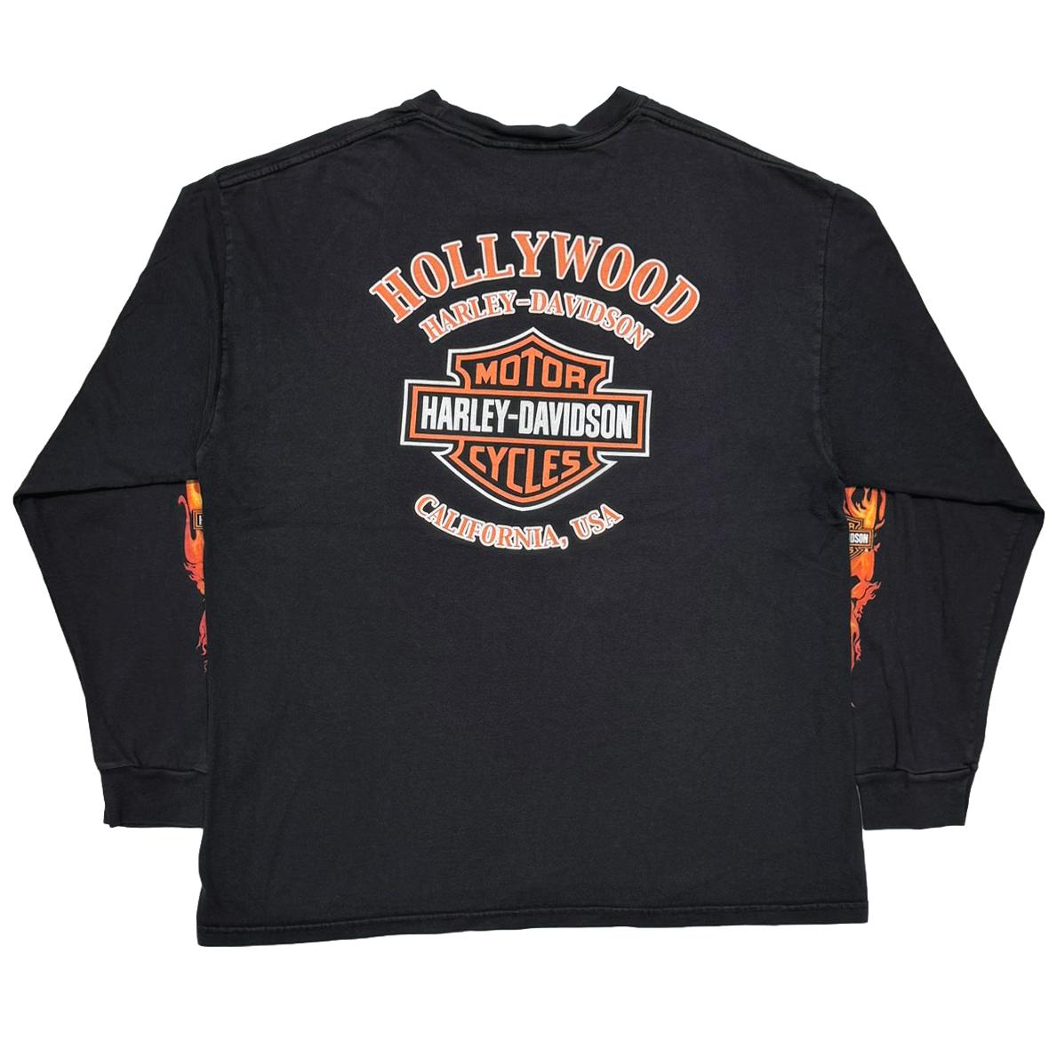 HARLEY DAVIDSON 2002 FLAME SKULL SLEEVES HOLLYW