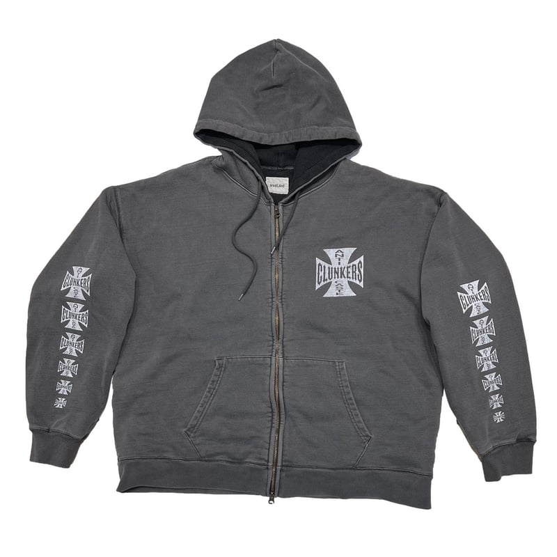 greatLAnd CLUNKERS ZIP HOODIE / DOUBLE FACE BLA