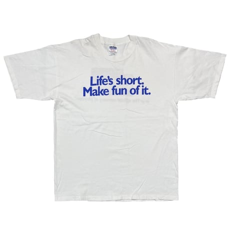 SONY CARD VISA MASTER LIFE'S SHORT MAKE FUN OF IT WHITE GILDAN XL 9926