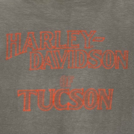 HARLEY DAVIDSON EMBLEM TUCSON FADED RED PRINT HANES MEDIUM 6654